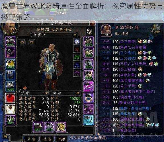 魔兽世界WLK防骑属性全面解析：探究属性优势与搭配策略