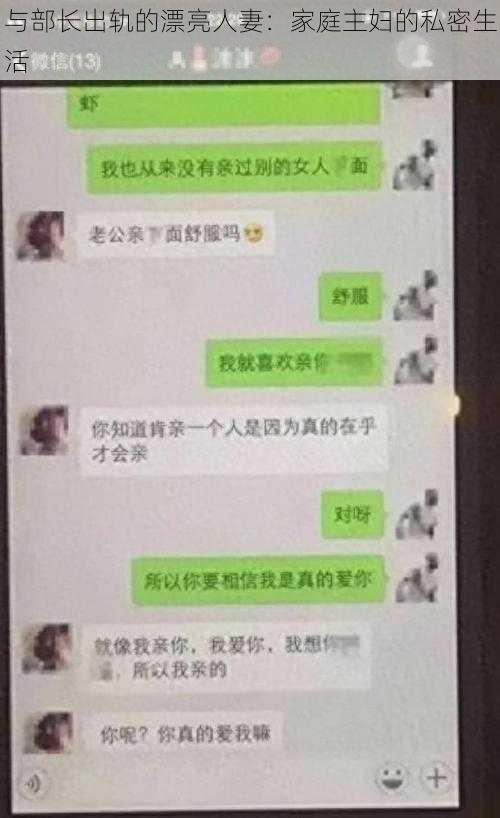 与部长出轨的漂亮人妻：家庭主妇的私密生活