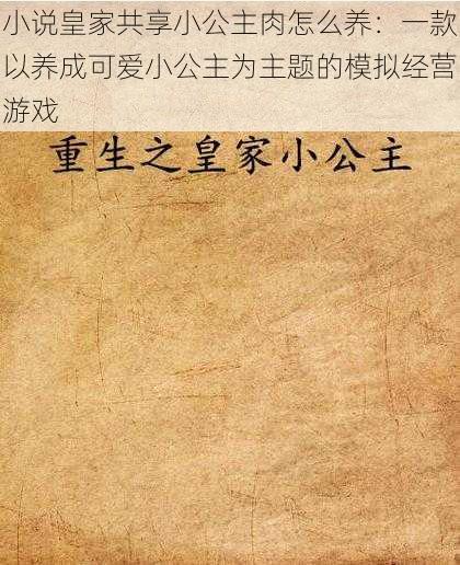 小说皇家共享小公主肉怎么养：一款以养成可爱小公主为主题的模拟经营游戏