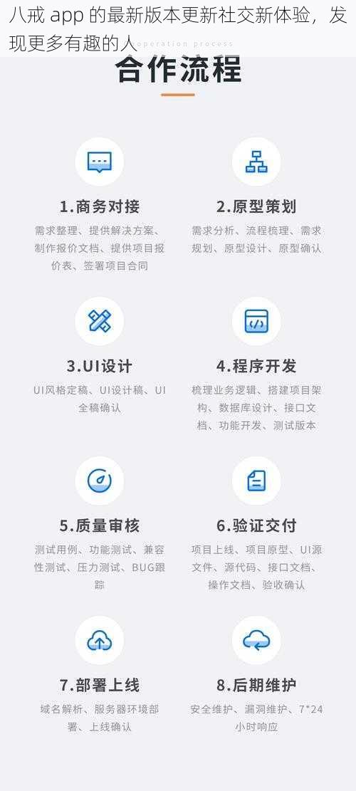 八戒 app 的最新版本更新社交新体验，发现更多有趣的人