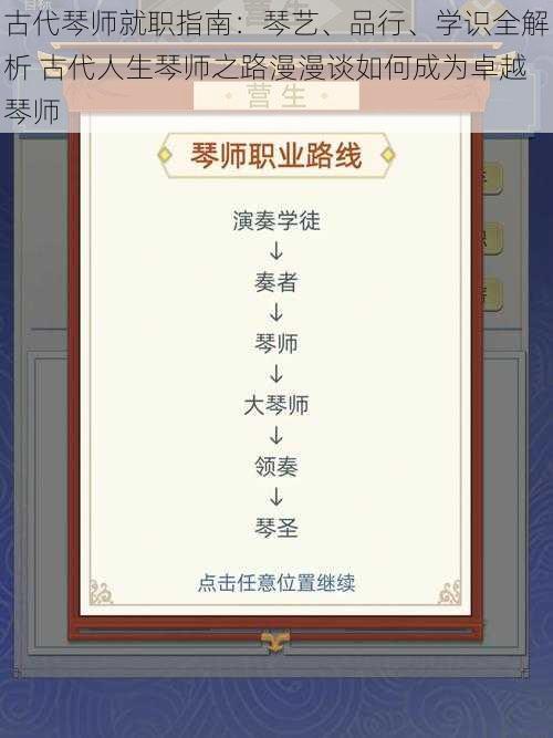 古代琴师就职指南：琴艺、品行、学识全解析 古代人生琴师之路漫漫谈如何成为卓越琴师