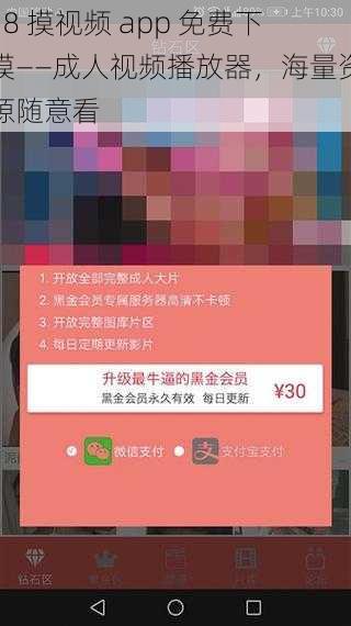 18 摸视频 app 免费下摸——成人视频播放器，海量资源随意看