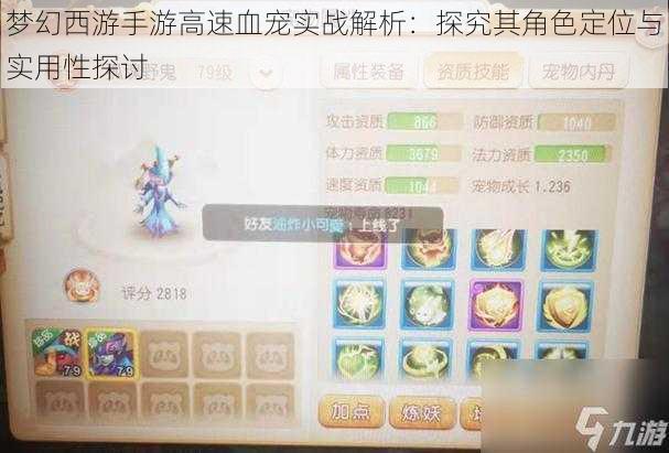 梦幻西游手游高速血宠实战解析：探究其角色定位与实用性探讨