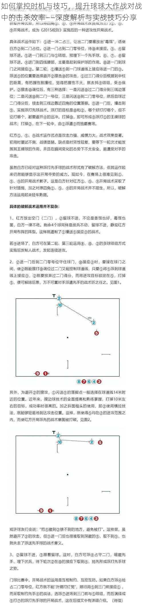 如何掌控时机与技巧，提升球球大作战对战中的击杀效率——深度解析与实战技巧分享