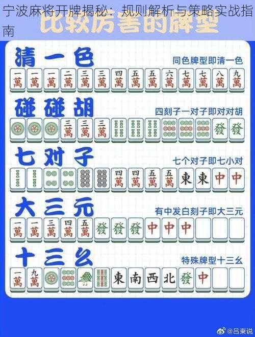 宁波麻将开牌揭秘：规则解析与策略实战指南