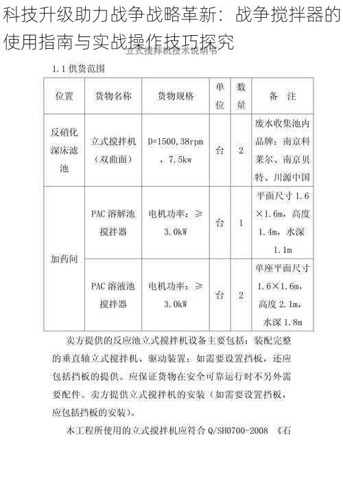 科技升级助力战争战略革新：战争搅拌器的使用指南与实战操作技巧探究