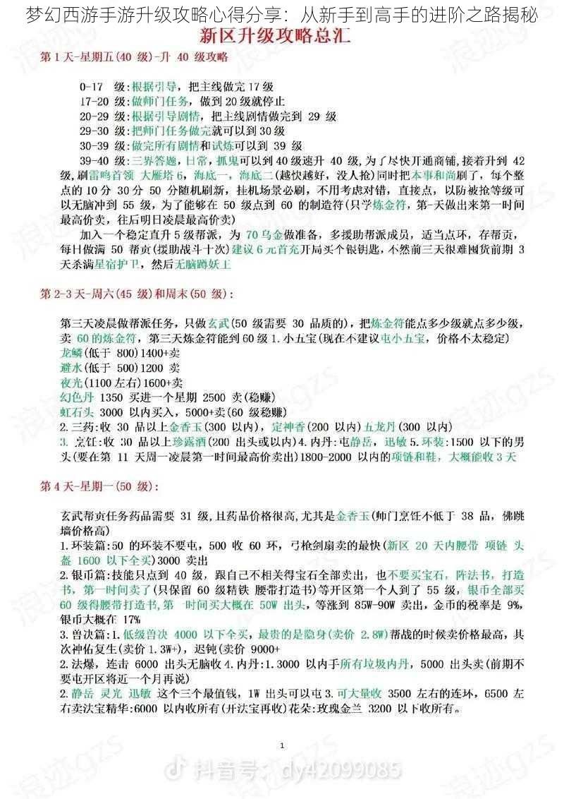 梦幻西游手游升级攻略心得分享：从新手到高手的进阶之路揭秘