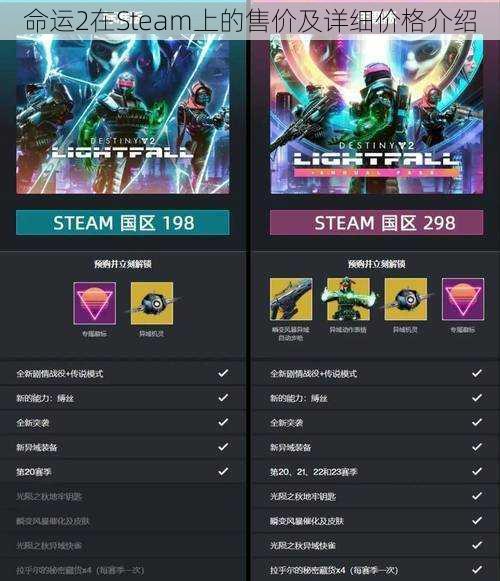 命运2在Steam上的售价及详细价格介绍