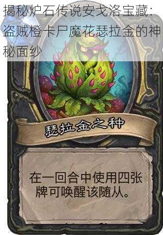 揭秘炉石传说安戈洛宝藏：盗贼橙卡尸魔花瑟拉金的神秘面纱