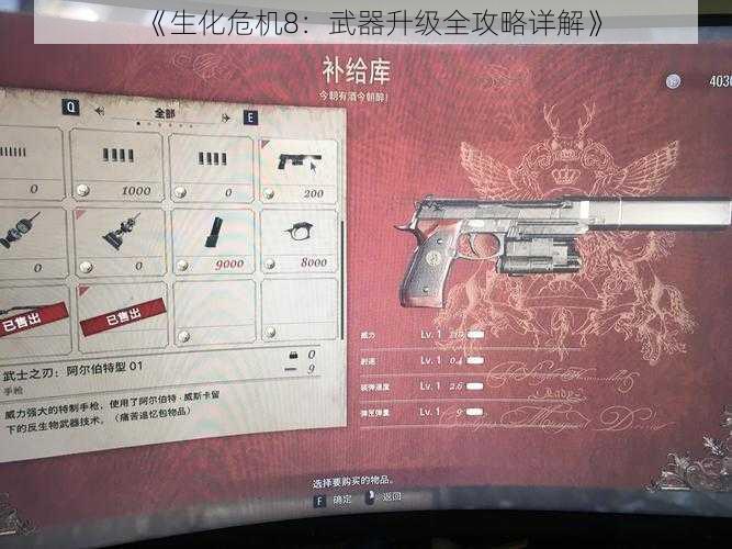 《生化危机8：武器升级全攻略详解》