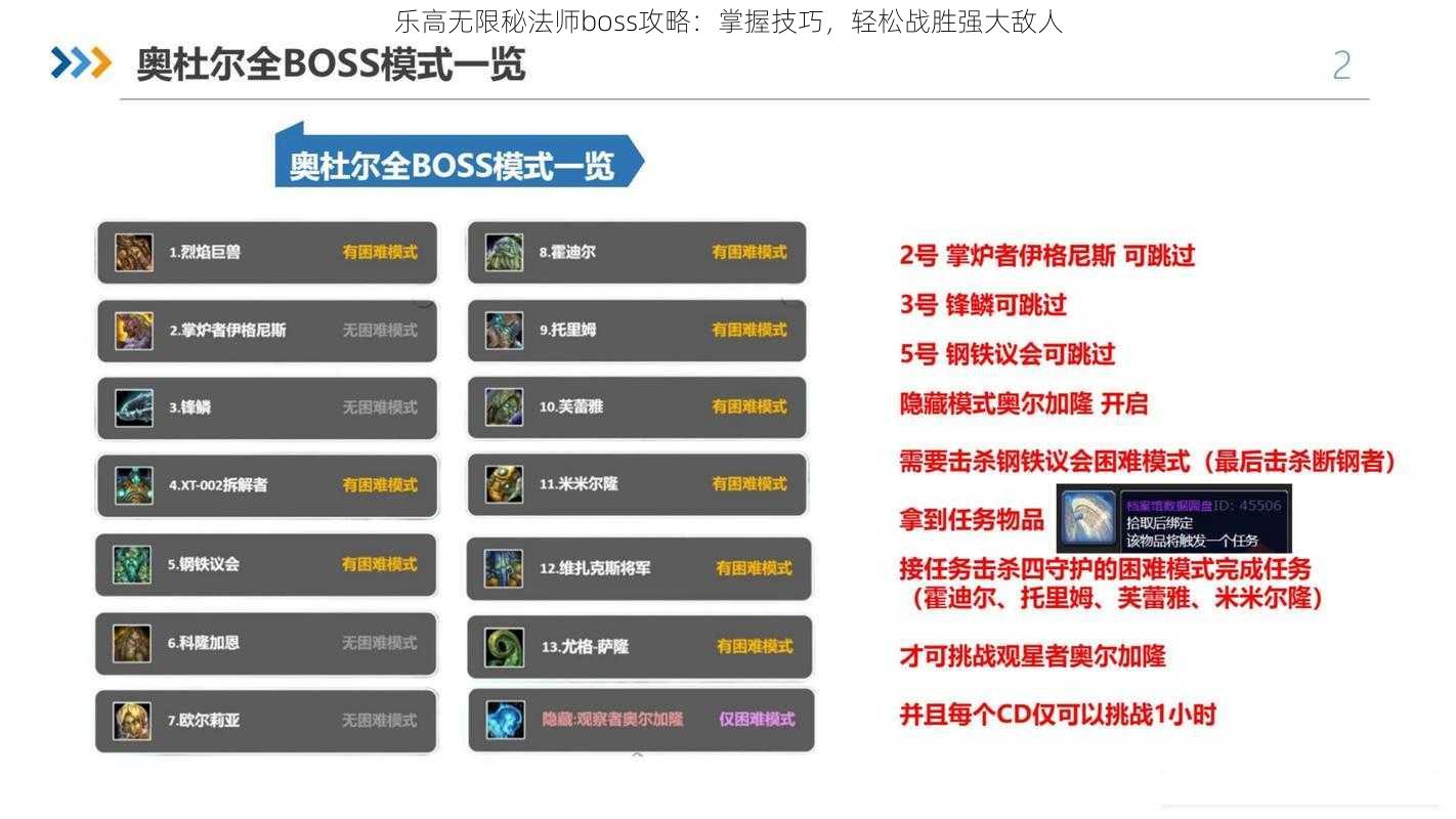 乐高无限秘法师boss攻略：掌握技巧，轻松战胜强大敌人