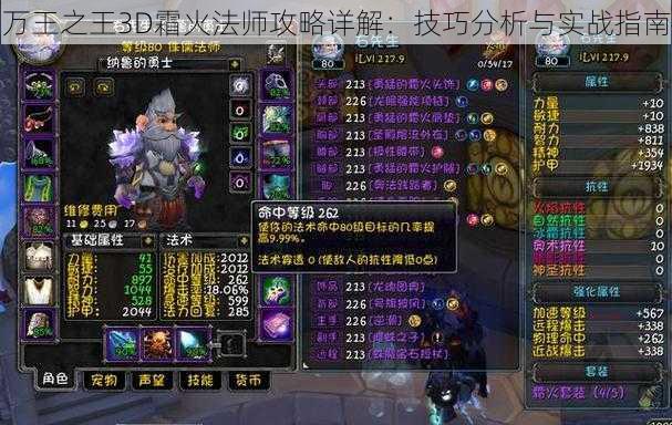 万王之王3D霜火法师攻略详解：技巧分析与实战指南