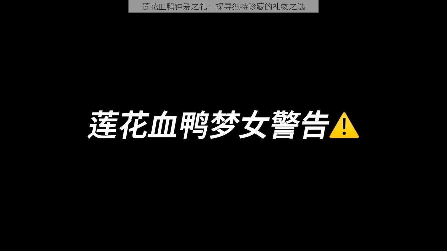 莲花血鸭钟爱之礼：探寻独特珍藏的礼物之选